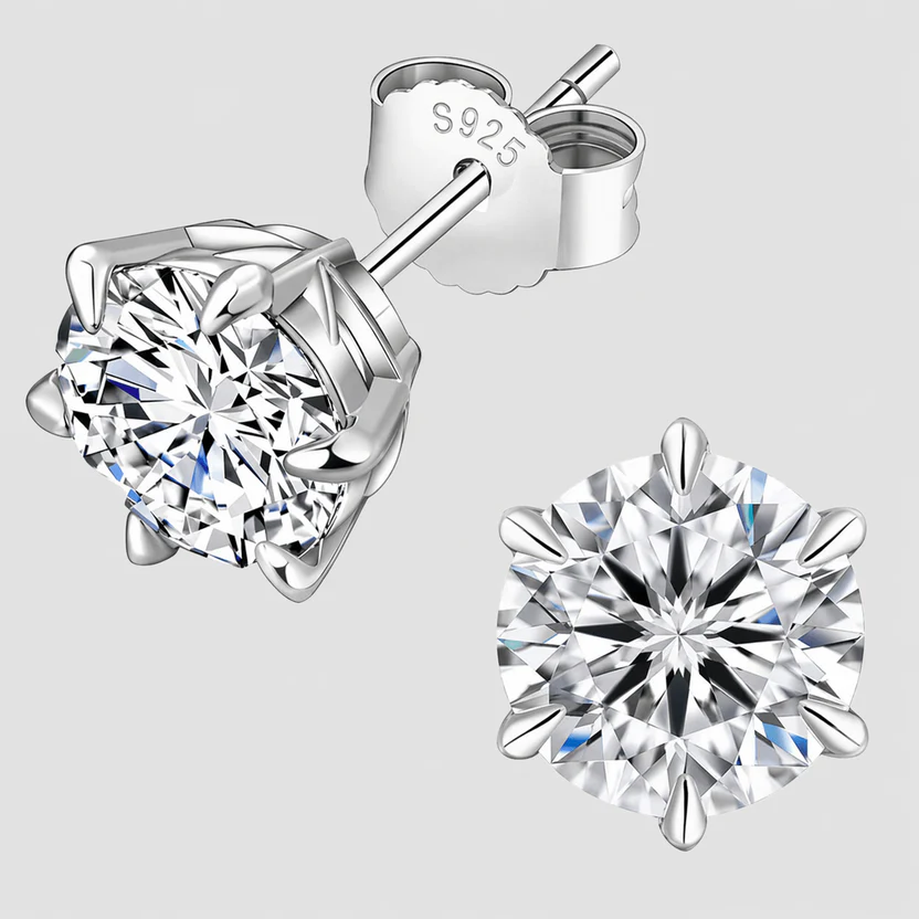 VVS1 Moissanite Stud Earrings